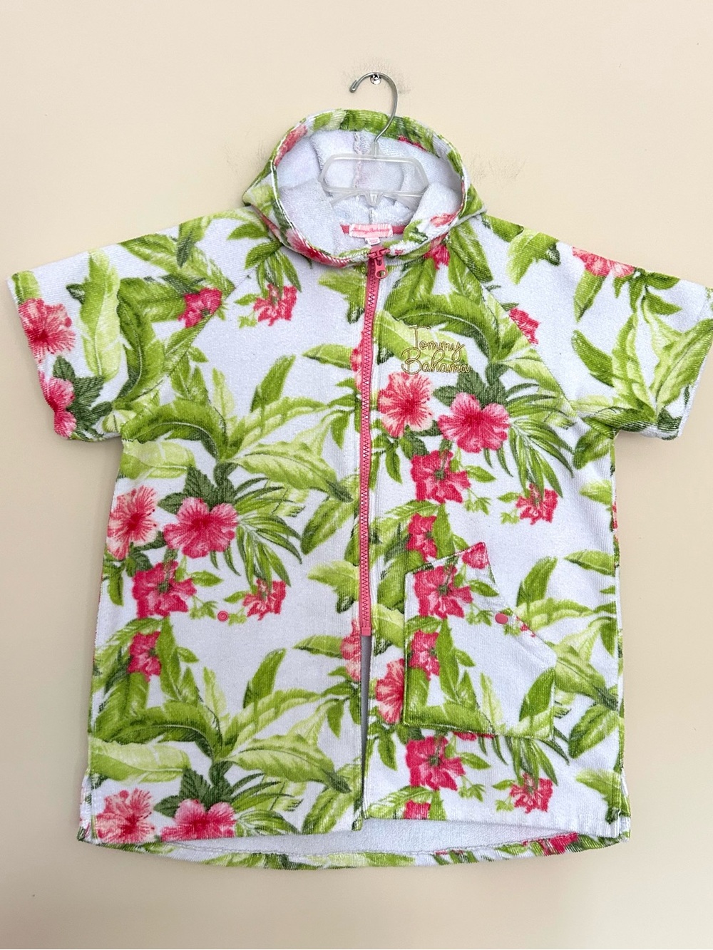 Tommy Bahama Kids Tropical Floral Zip Up Swim Coverup